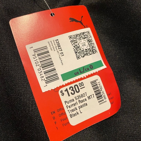 NWT Puma Scuderia Ferrari race Mt7 track pants - Picture 6 of 7